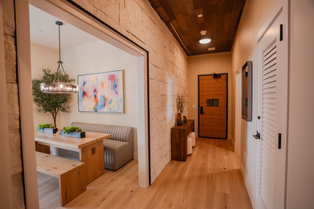 Interior photo of the residences. As Keystoneâs first luxury hotel...