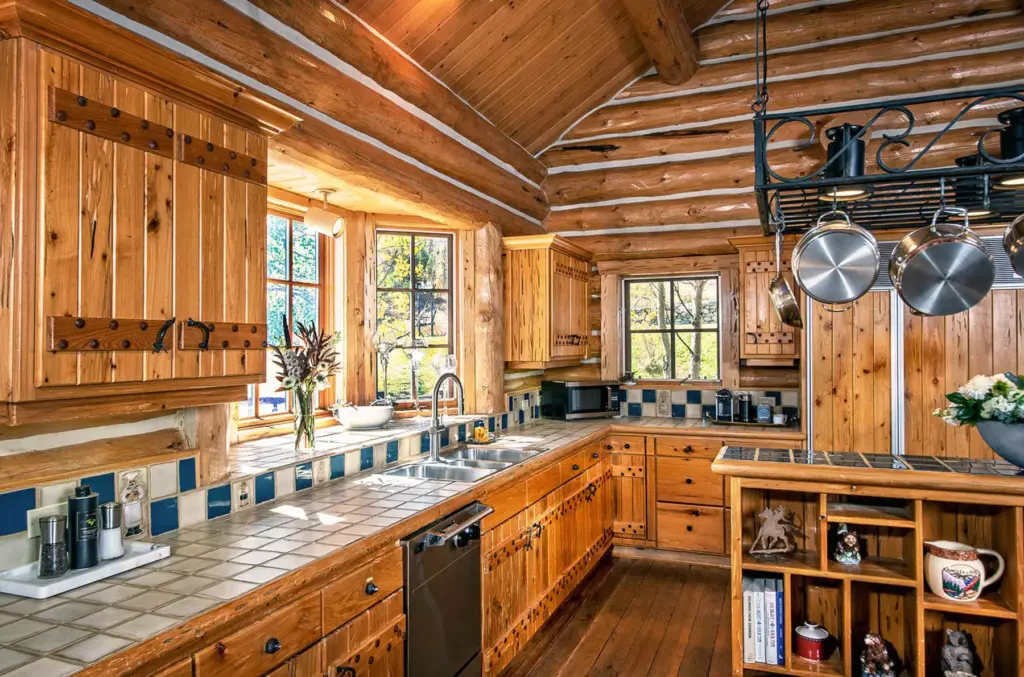 An interior image of the kitchen at the Triple Creek...