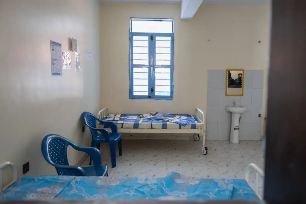 A view of a ward at the Evangelical Medical Center.