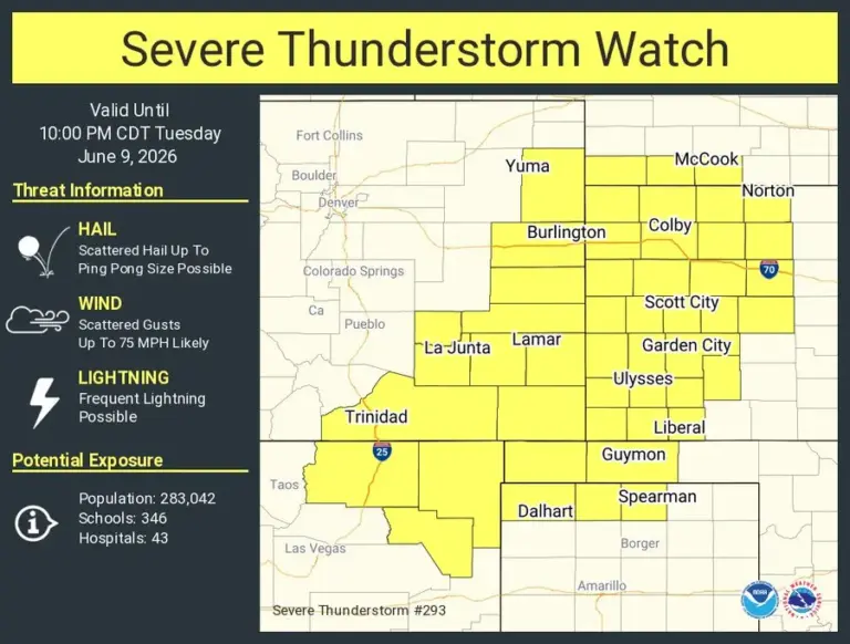 Ping-pong ball-sized hail possible on Colorado’s Eastern Plains, thunderstorm watch says