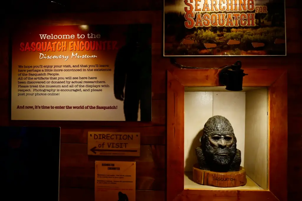 Sasquatch encounter discovery museum of Sasquatch Outpost in Bailey, Colorado...