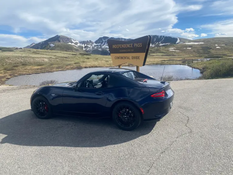 Tiny 2026 Mazda MX-5 Miata roadster and a giant Colorado road trip adventure