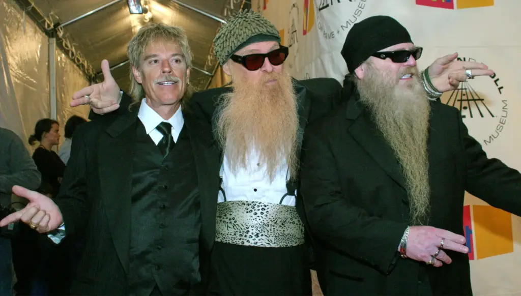 FILE – ZZ Top drummer Frank Beard, from left, lead...