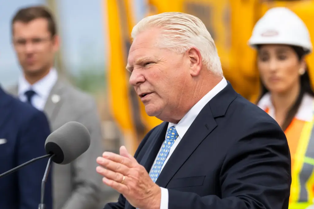 Ontario Premier Doug Ford speaks to media.