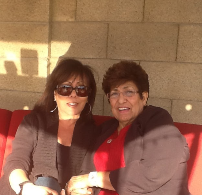 Pam Russell (left) and her mother Marie Garcia Reynoso (right)....
