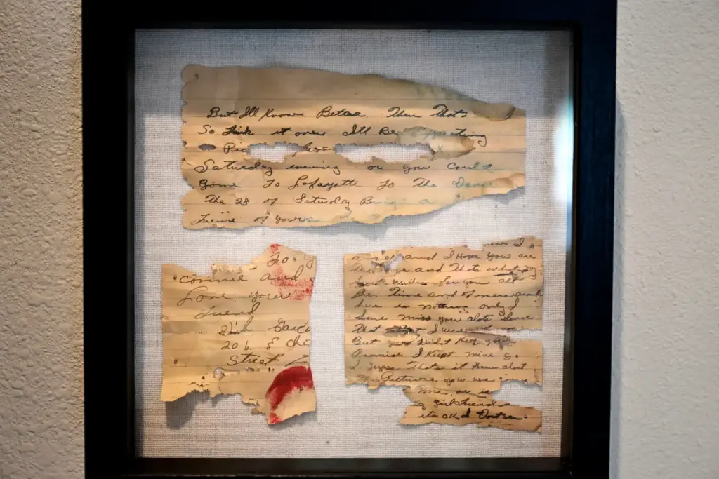 Kelley kept some of the letters she discovered while renovating...