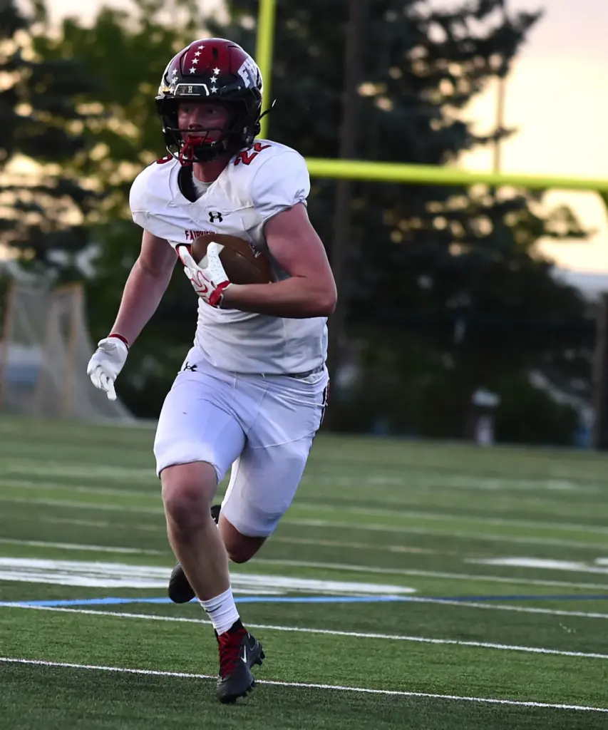 HIGHLANDS RANCH: Fairview’s Greene Smythe with the ball against ThunderRidge...