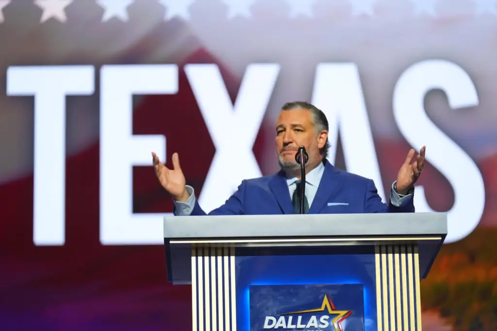 Sen. Ted Cruz, R-Texas, speaks at the Republican convention.