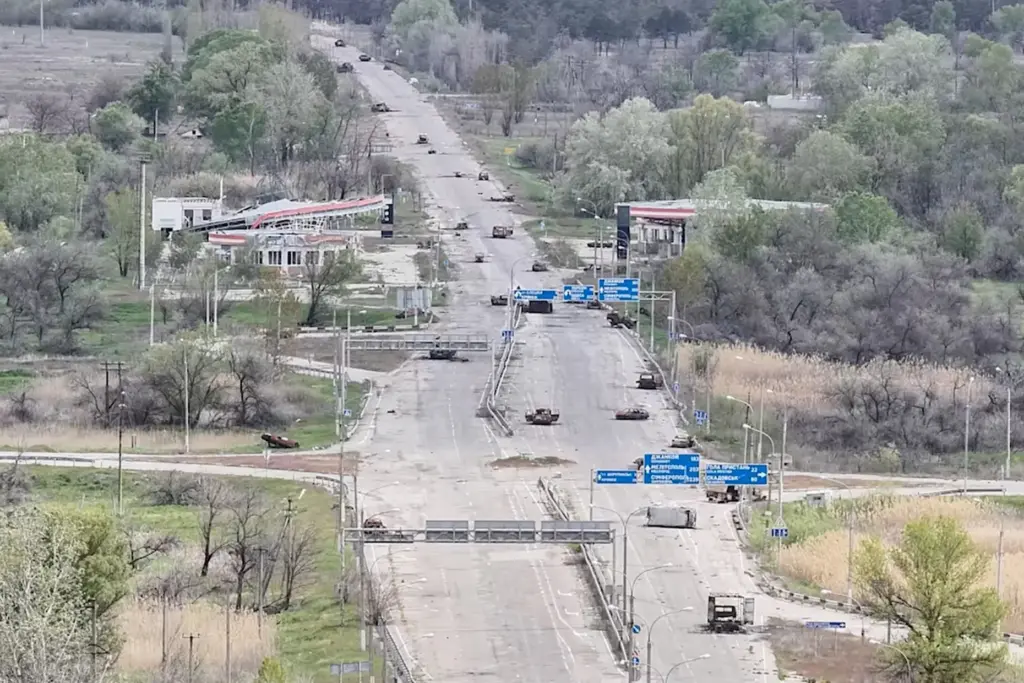 In this undated image from video provided by the Ukrainian...