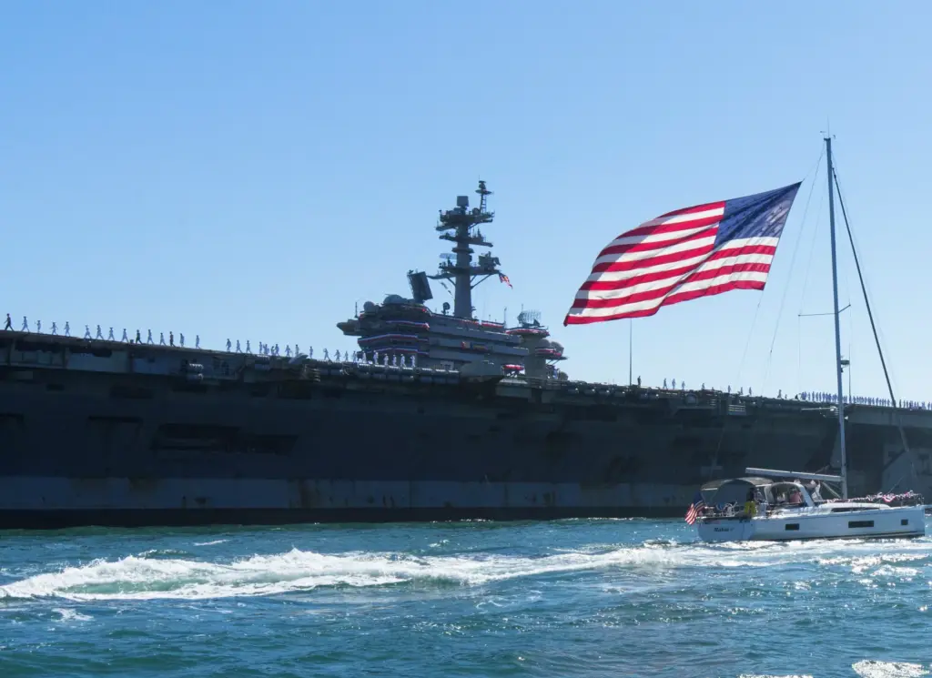 San Diego, CA – Dozens of civilian boats welcome the...