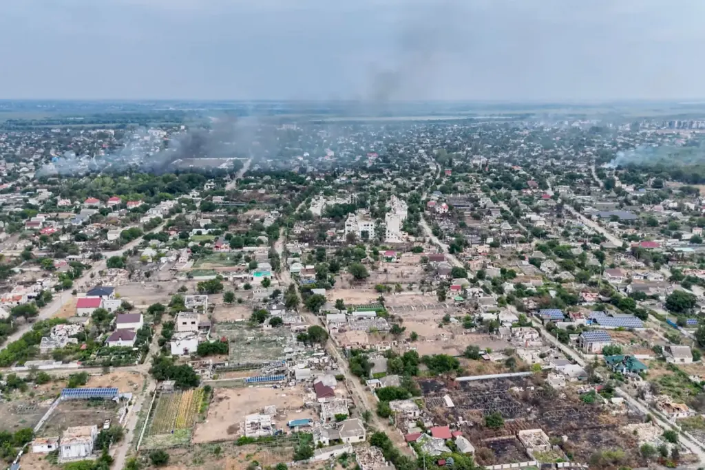In this undated image from video provided by the Ukrainian...