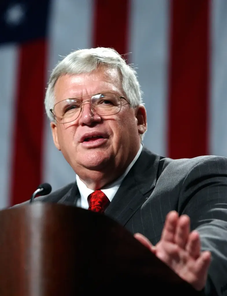 U.S. House Speaker Dennis Hastert, R-Ill., speaks to supporters during a fundraiser.